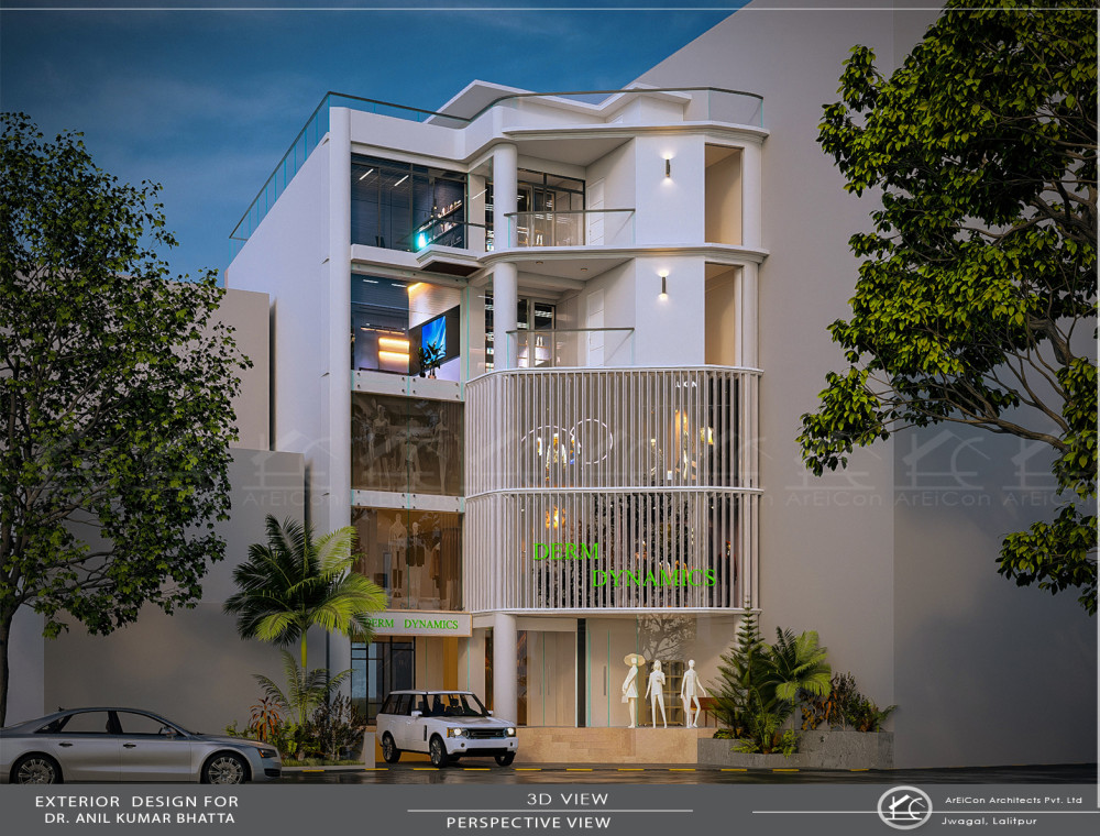 Modern Contemporary Mixed-Use Building in Kumaripati, Lalitpur