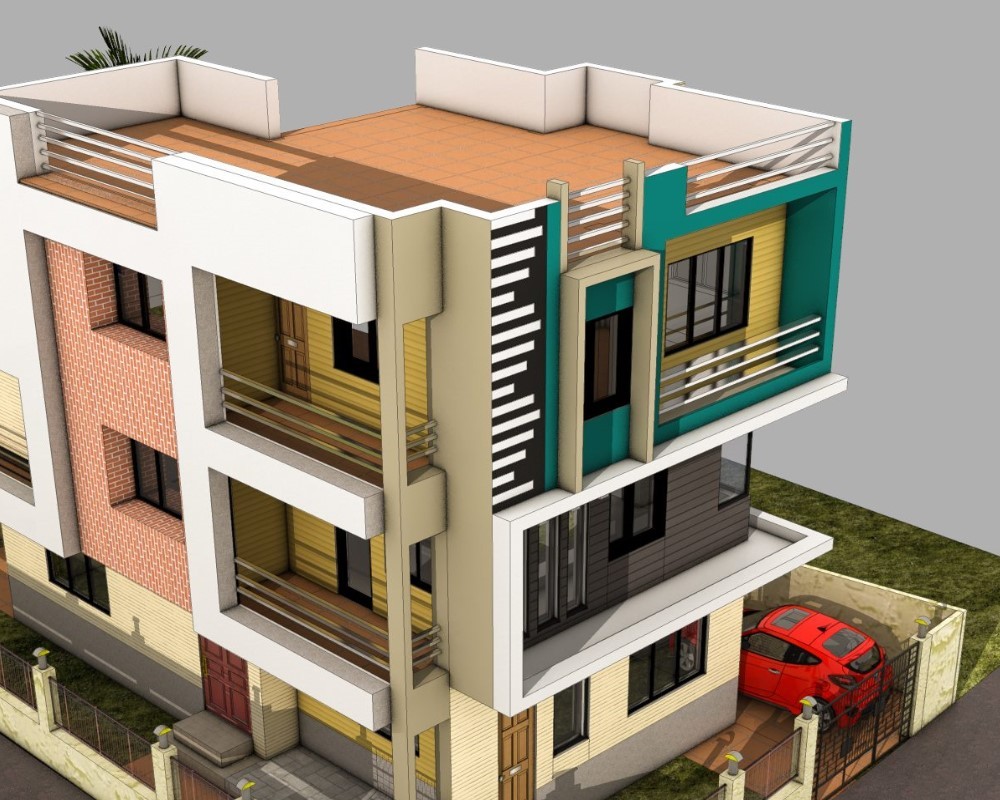 3d rendered home design